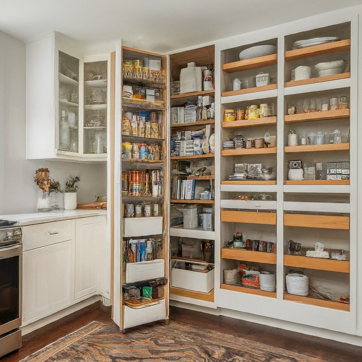 Kitchen with smart storage solutions