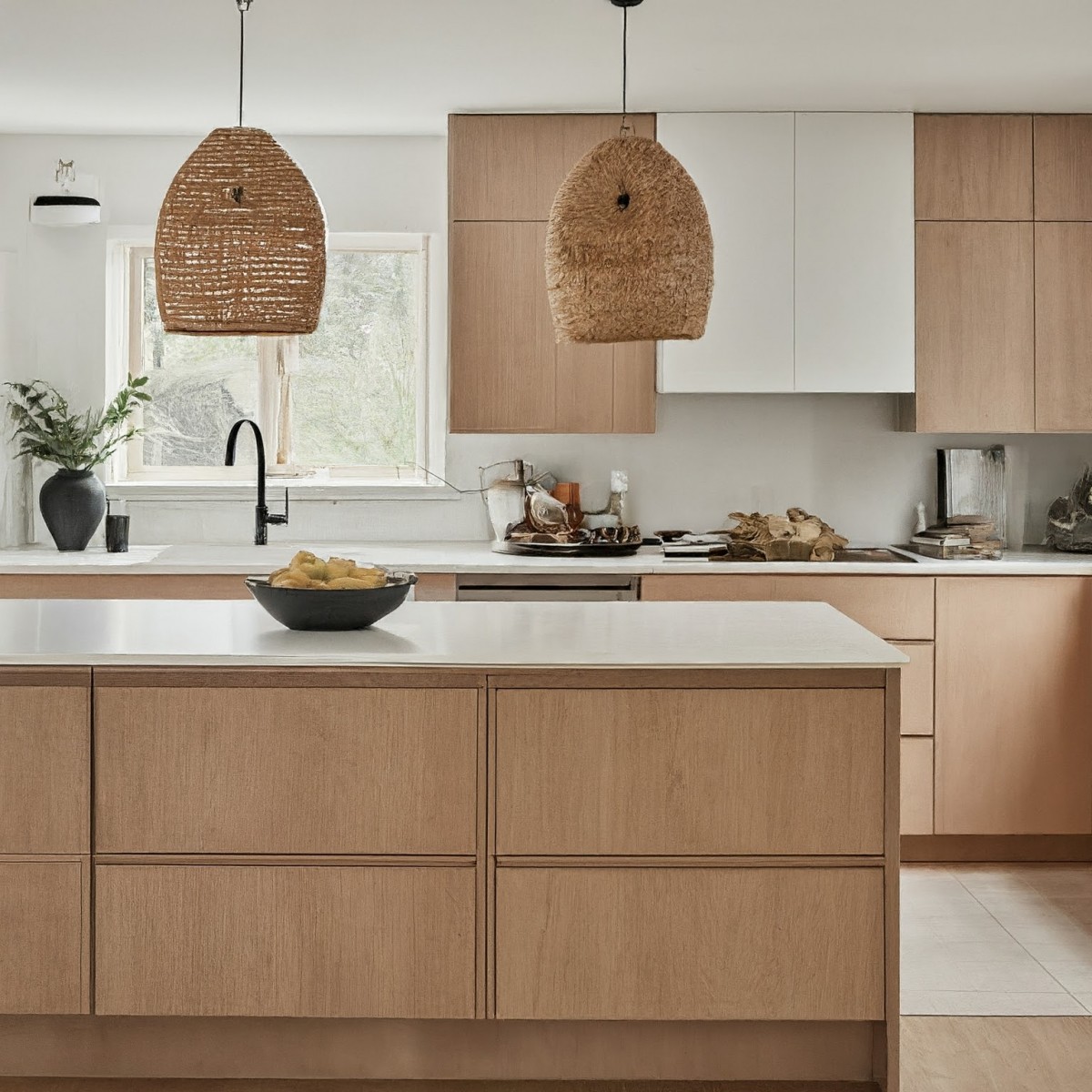 Scandinavian-style kitchen with light and airy design